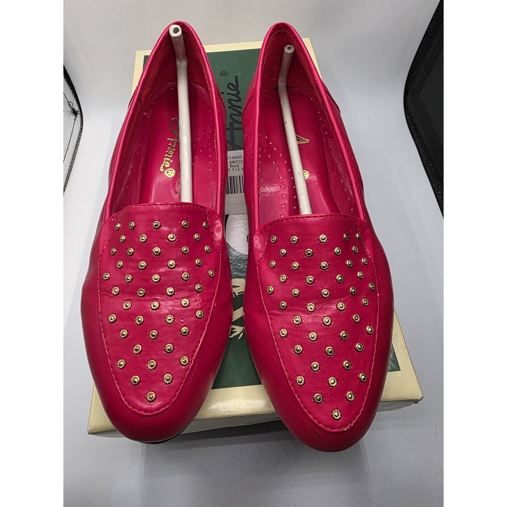 Women Annie shoes Size 5.5" M Red With Box Vintage Low Heel Style Emily 39901